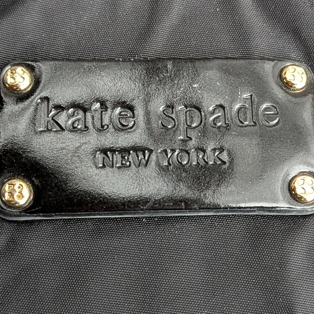 Kate Spade Nylon‎ & Leather Small Slouchy Shoulder Bag Satchel Black